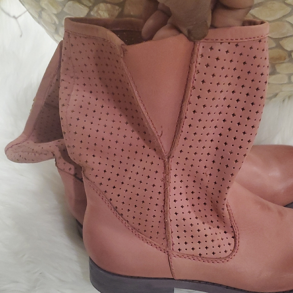 Mojo Moxy Perforated Ankle Boots in  Barbiecore Pink - Picture 11 of 12